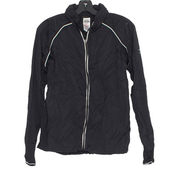 Gymshark Womens Jacket Speed Windbreaker Vented Packable Hood Black Size XS FK - Picture 1 of 7